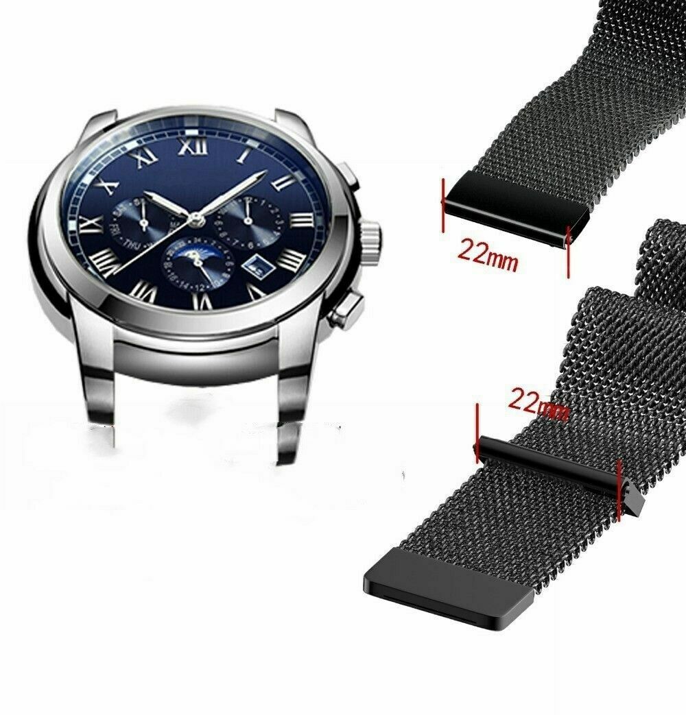 For Samsung Galaxy Watch 42 46mm/Active Mesh Milanese Stainless Steel Strap Band