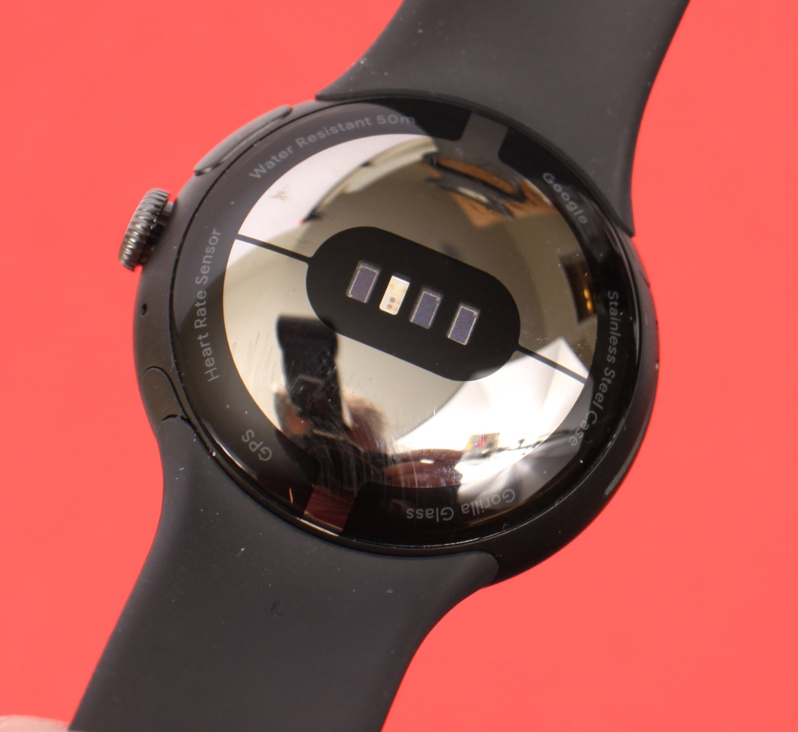 * EXCELLENT * Google Pixel Watch 1 41mm GPS WiFi Bluetooth Black with Black Band