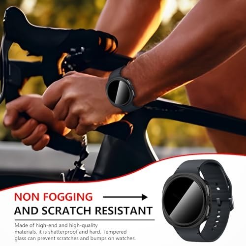 5+5 Pack Tempered Glass Screen Protector for Samsung Galaxy Watch 8 44mm Anti-Pe