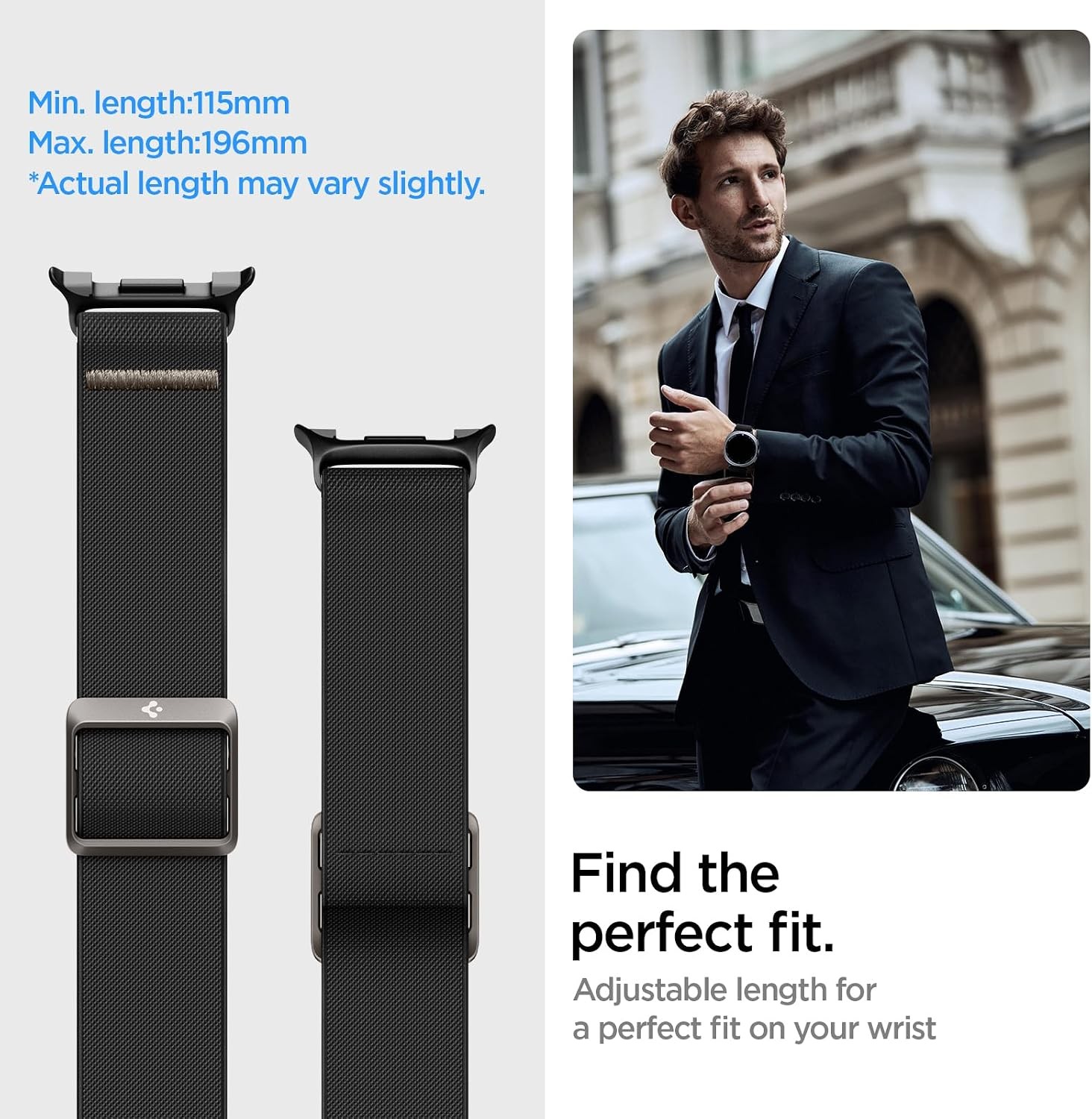 Nylon Strap Compatible with Samsung Galaxy Watch 9/8 44/40mm, 8 Classic 46mm
