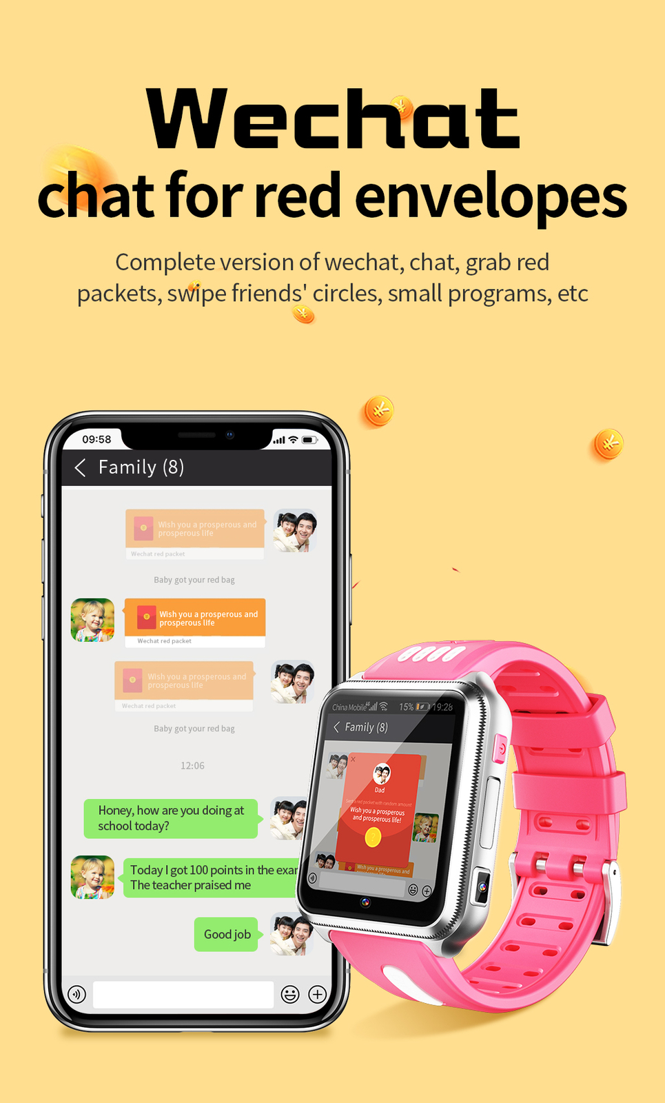 4G Kids Smart Watch Phone Camera Video Call Children Boys Girls Wristwatch