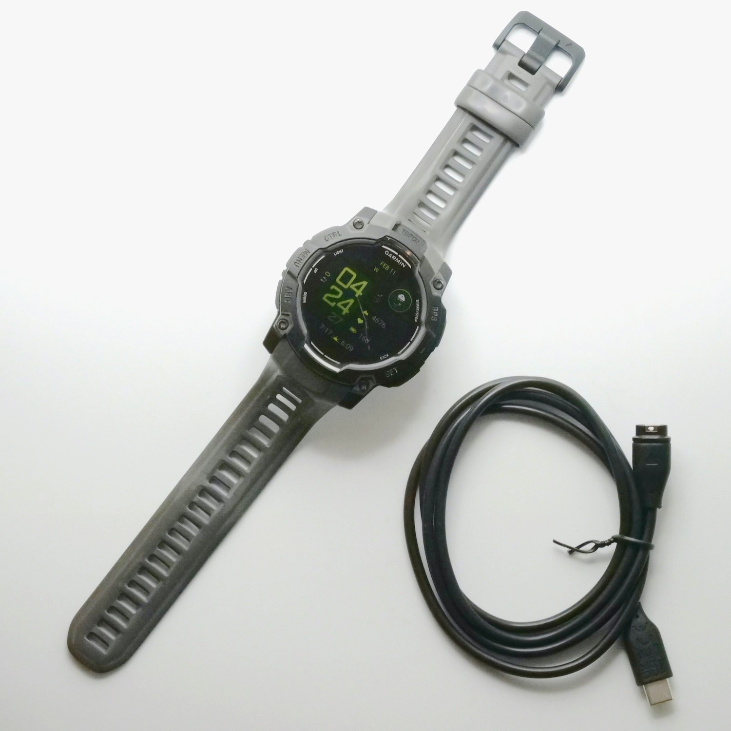 Garmin Instinct 3 AMOLED 50mm Rugged GPS Smartwatch Black/Charcoal 010-03020-00