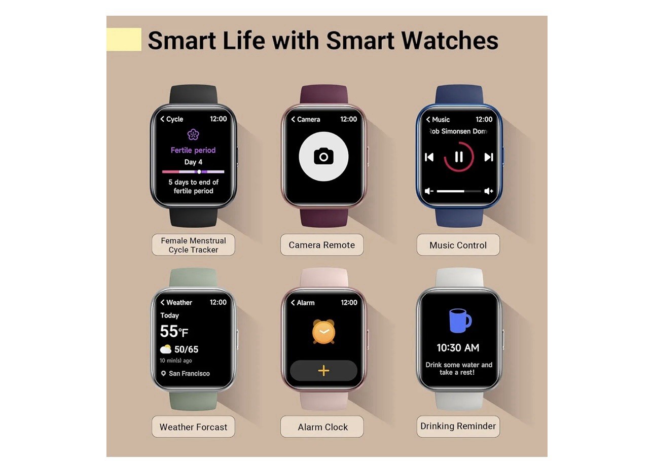 Smartwatch ID208 Plus Black