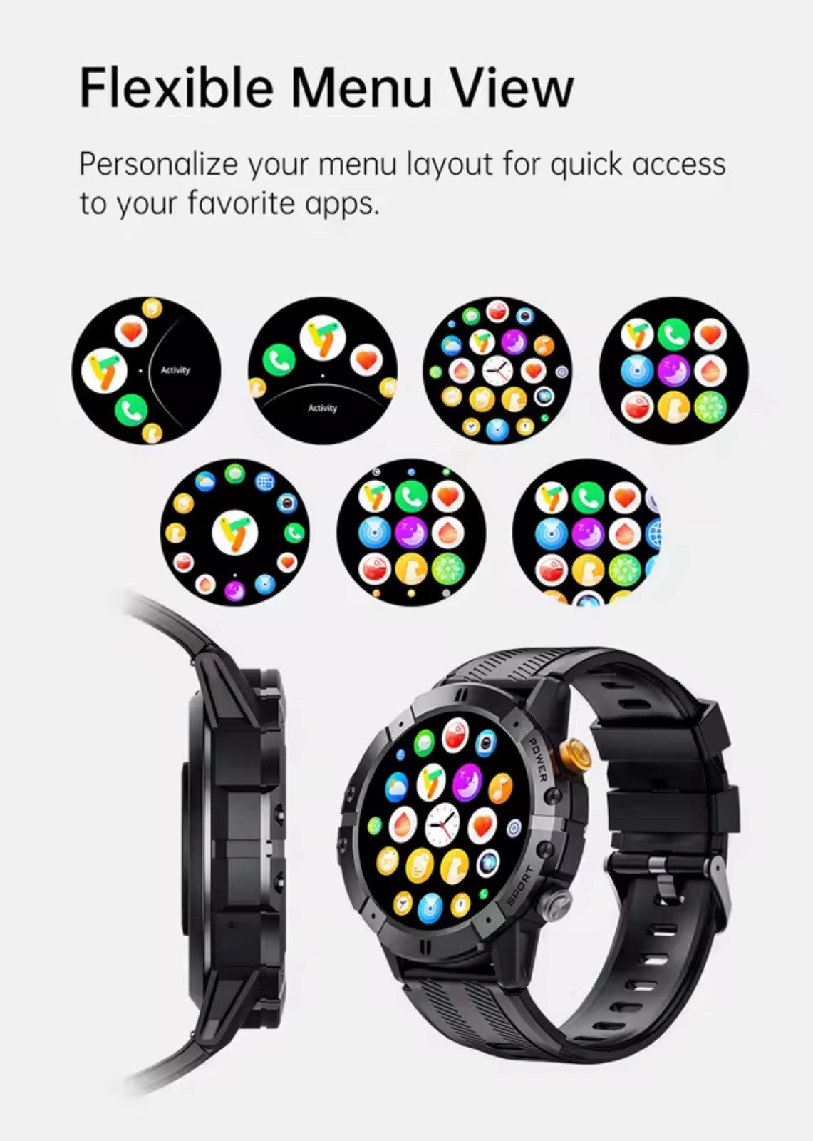 C29 Smartwatch 1.52-Inch 1ATM Waterproof Sport Watch for Men 410Mah Battery