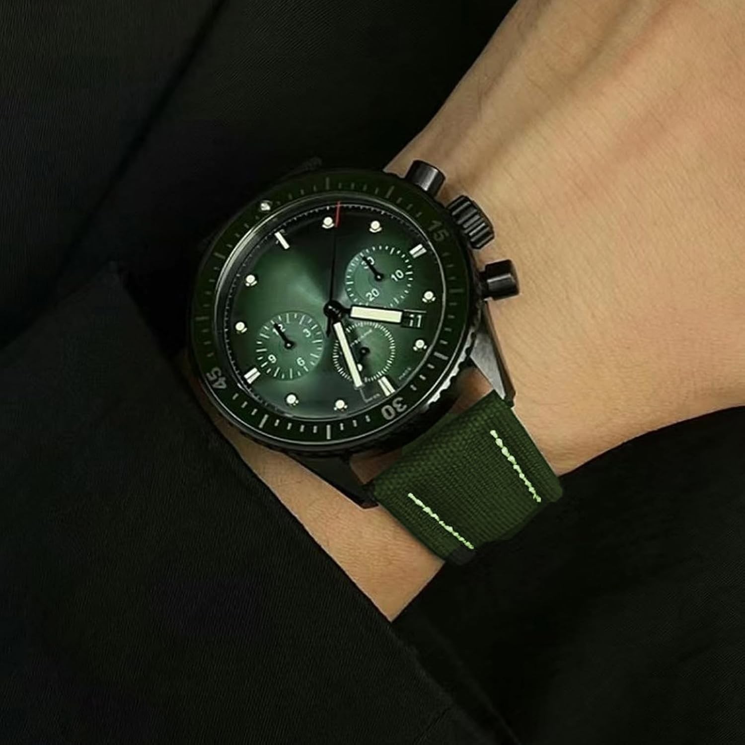 Nylon Leather Strap Compatible with 18mm 20mm 22mm Watches Waterproof