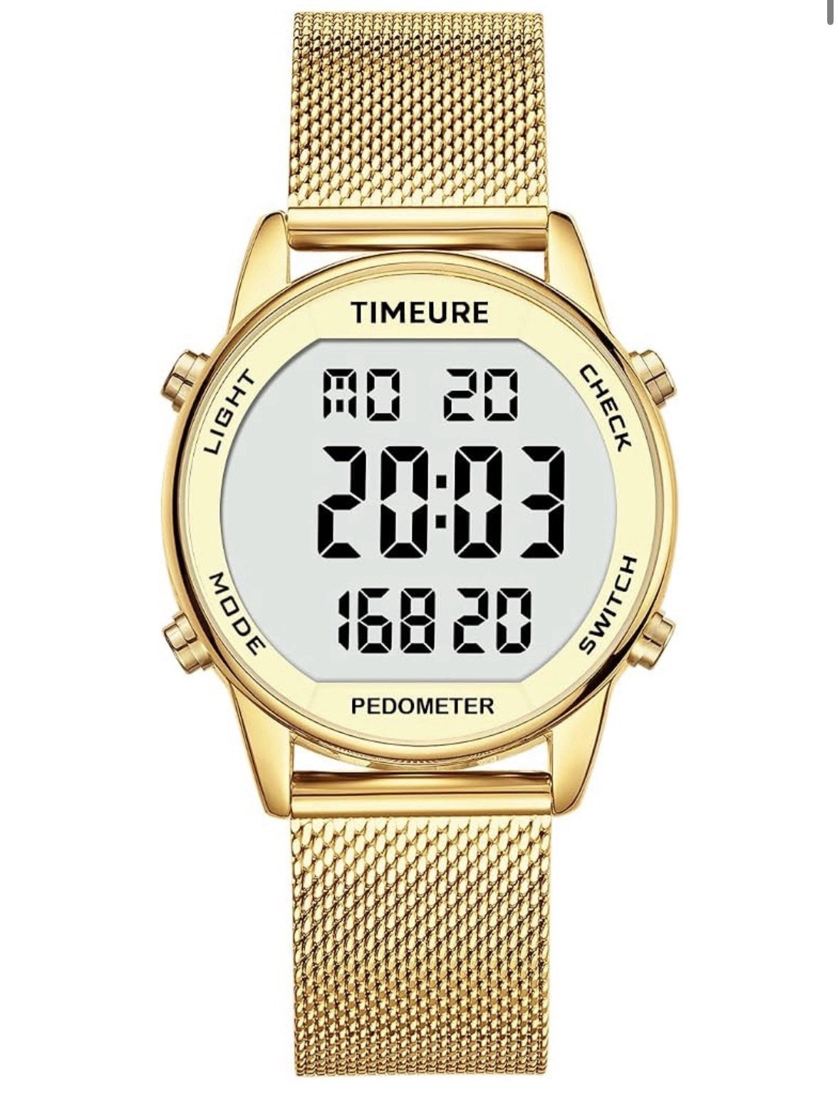 NEW TIMEURE Pedometer Watch Step Counter Watch No App Or Charging MINT IN BOX