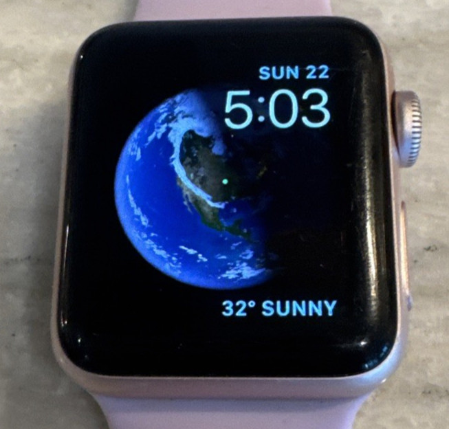 Apple Watch 2nd Generation 38mm Rose Gold LOCKED FOR PARTS REPAIR Pink