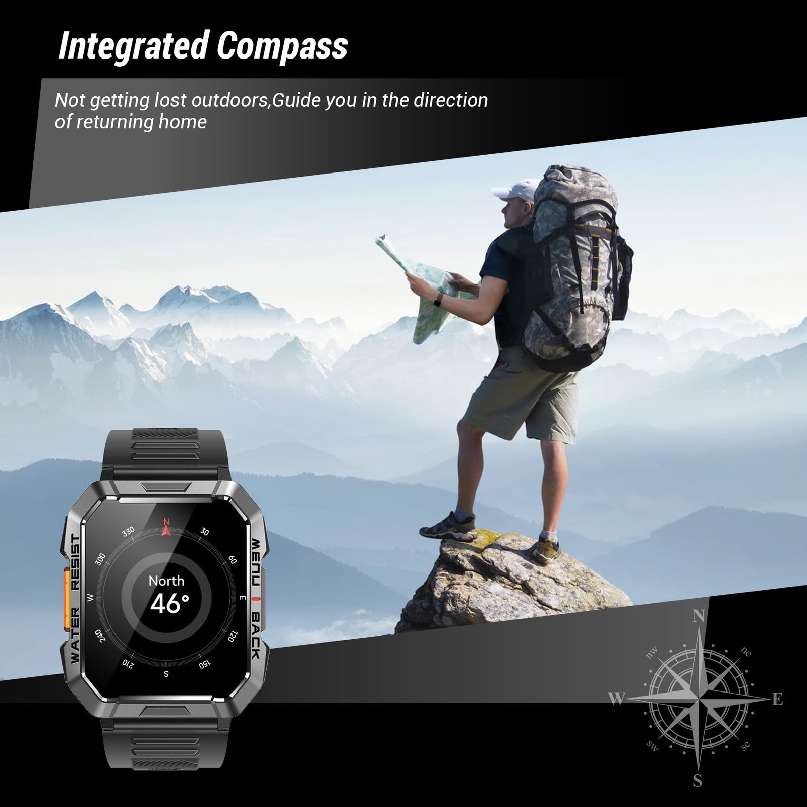 Military Smart Watch for Men Answer/Make Calls, 2.01” Smart Watch for Androi…