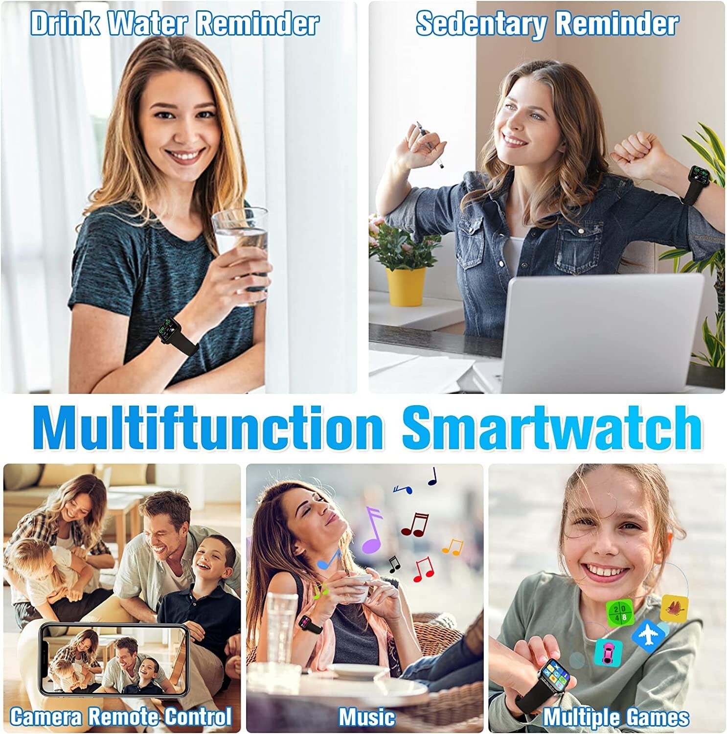 Smart Watch Android IOS 1.81 FullTouch Answer/Make Call/Heart Monitor Waterproof