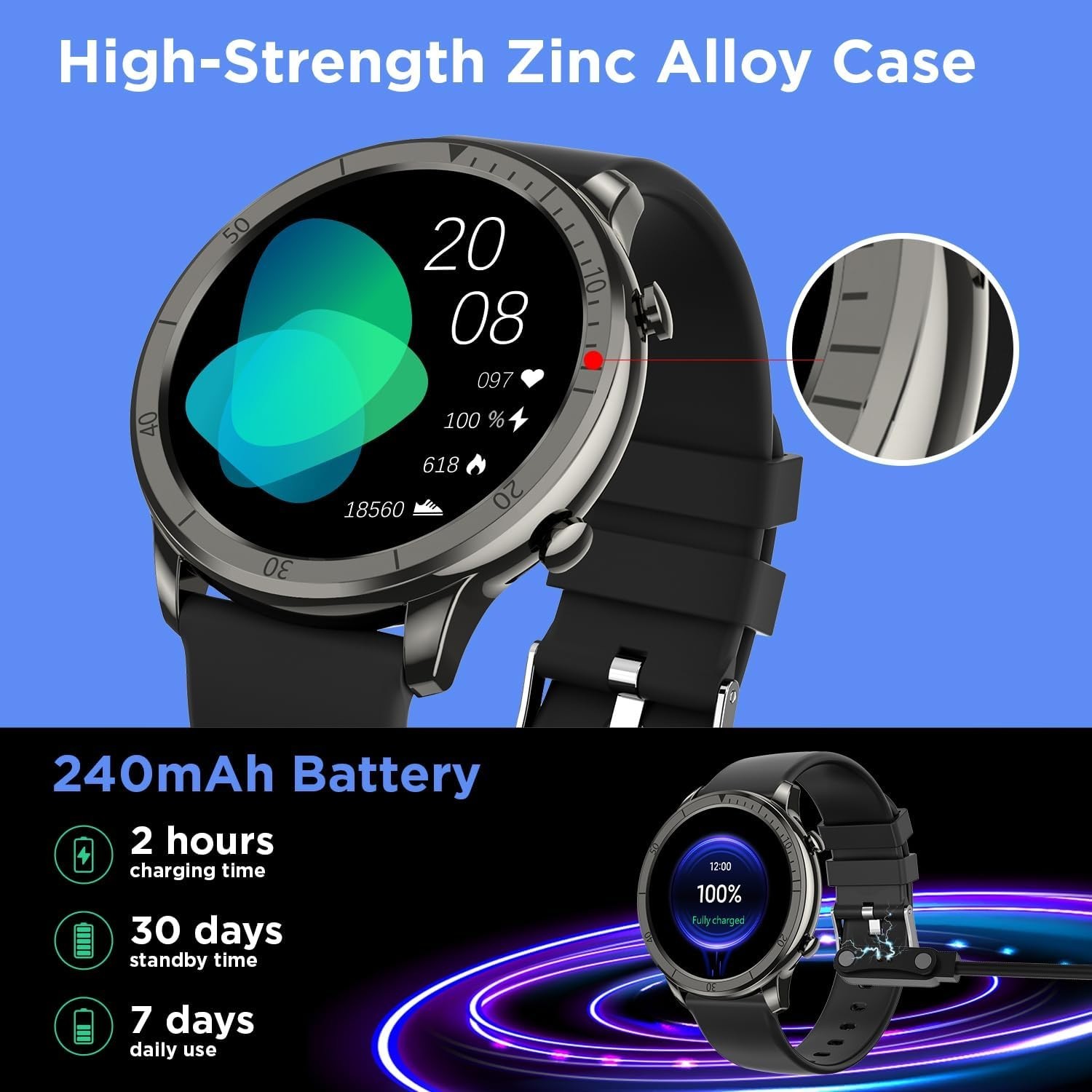 Elegant Smart Watch for Men & Women with Health Tracking – Waterproof