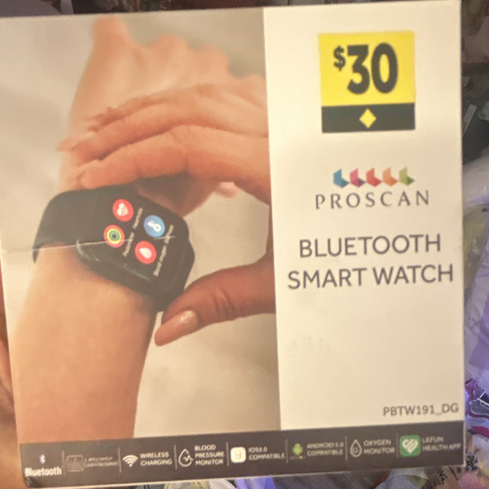 Proscan PBTW191 DG Smart Watch Bluetooth BP Monitor Wireless Charging 45mm