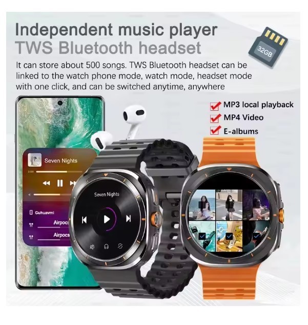 Smartwatch DT Watch 7 Ultra 32 GB GPS NFC Compass Health Monitor Fitness Tracker