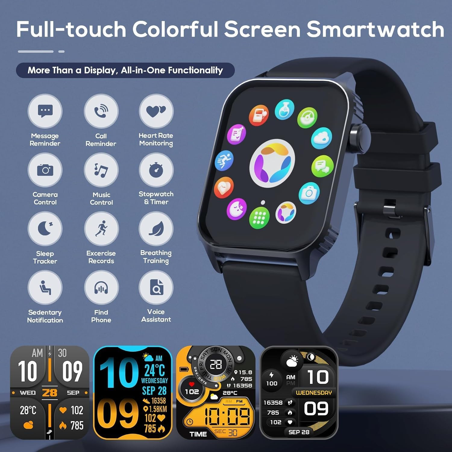Smart Watch for Men, 120 Sports Modes Smartwatch with 1.83″ HD, Alexa Built-In,