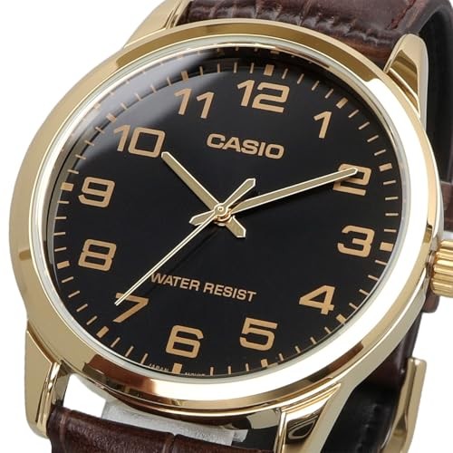 Casio Analog Quartz Men’s Watch MTP-V001GL-1B Gold and Black Overseas Model