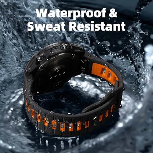 1 Pack Soft Silicone Sport Strap Compatible with Garmin Fenix 8 51mm and Fenix 3