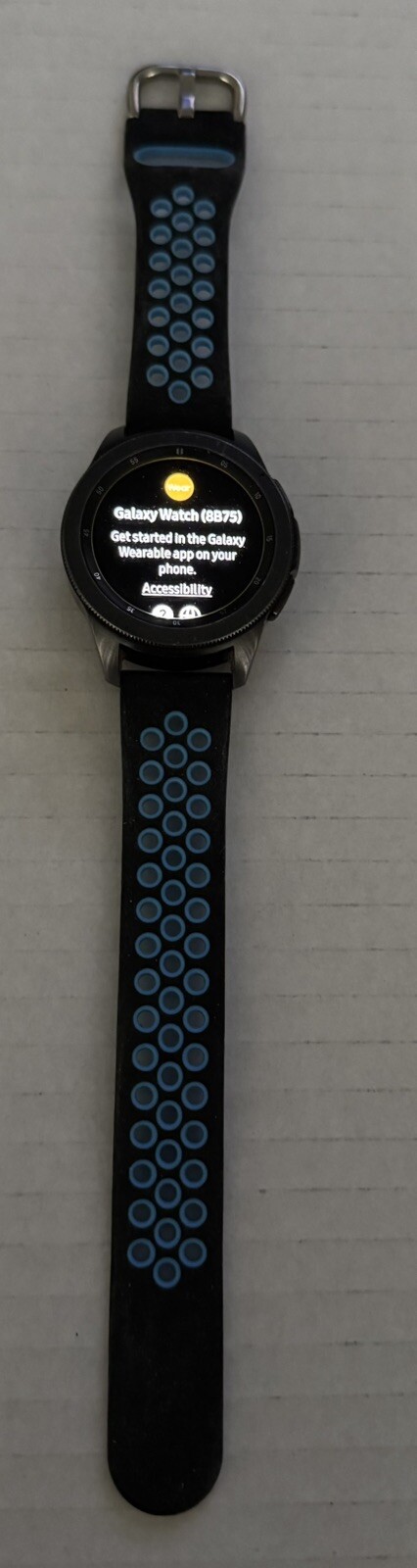 Samsung Galaxy Watch 42mm – Midnight Black. 8B75 FOR PARTS OR REPAIR