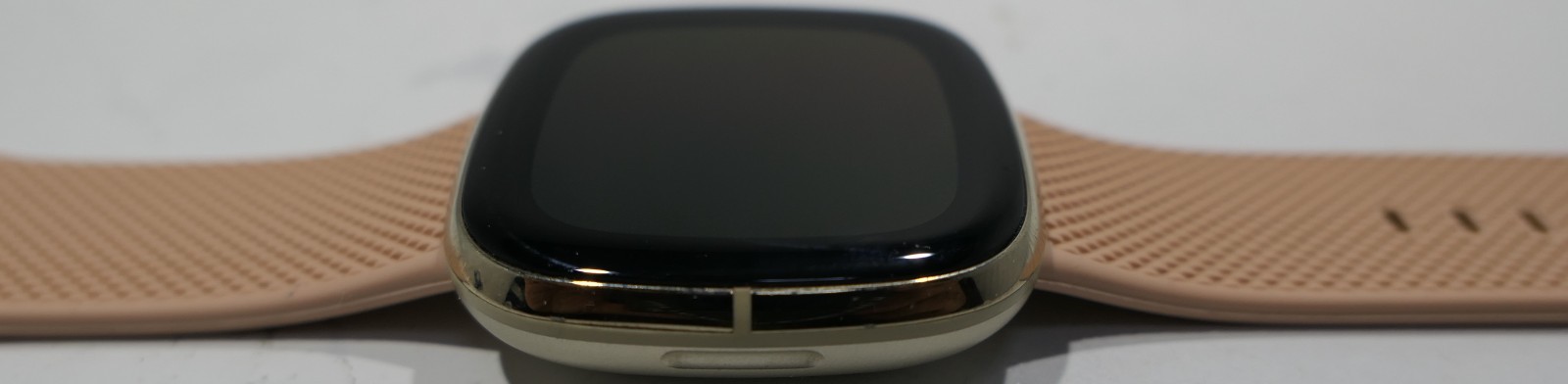 Fitbit Sense Advanced GPS Activity Tracker Smartwatch FB512 Gold Case Pink Band