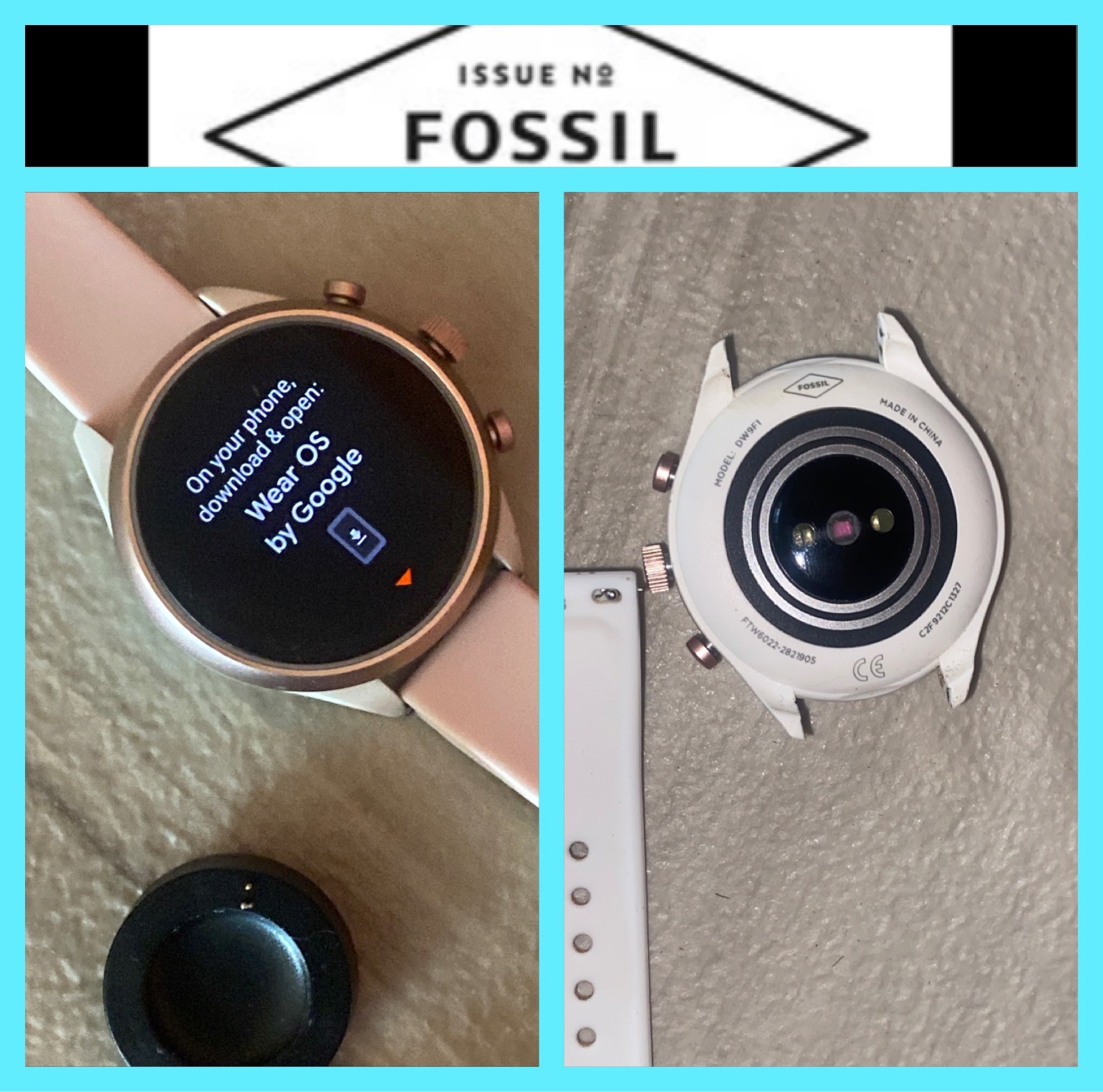 Fossil Sport Gen 4 Smartwatch DW9F1 Ladies No Box With Cord Tested ✅