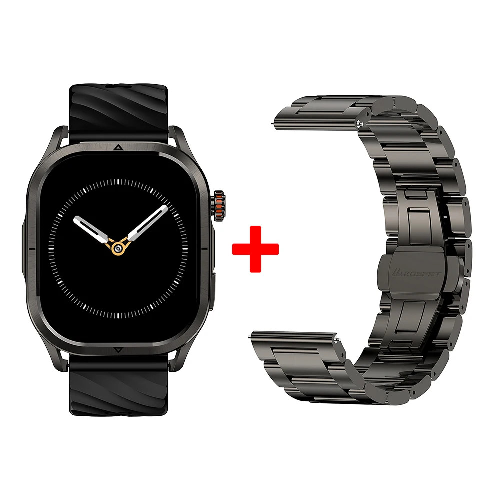 KOSPET MAGIC P10 Smart Watch for Men Dual-Band GPS Stainless Steel 5ATM BT Call