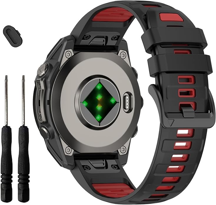 Silicone Strap Compatible with Garmin Tactix 8/Fenix 8 Pro 51mm Men Women Watch