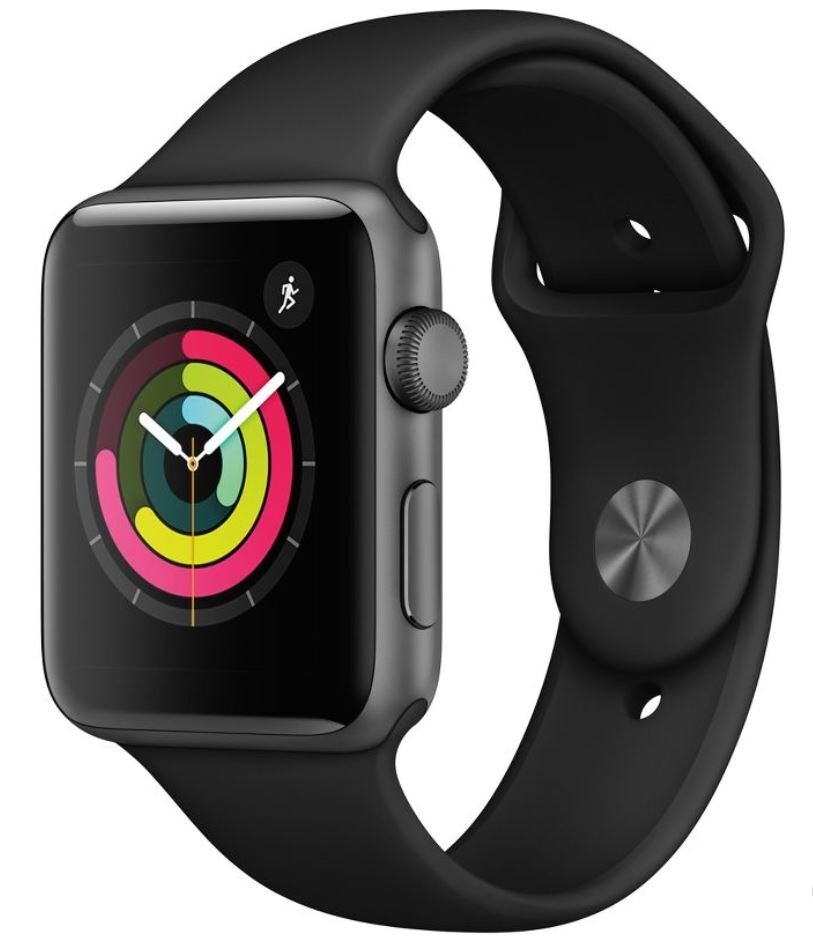 ⭐NEW! Apple Watch Series 3 38mm Space Gray Aluminum Case w/Black Sport Band-GPS