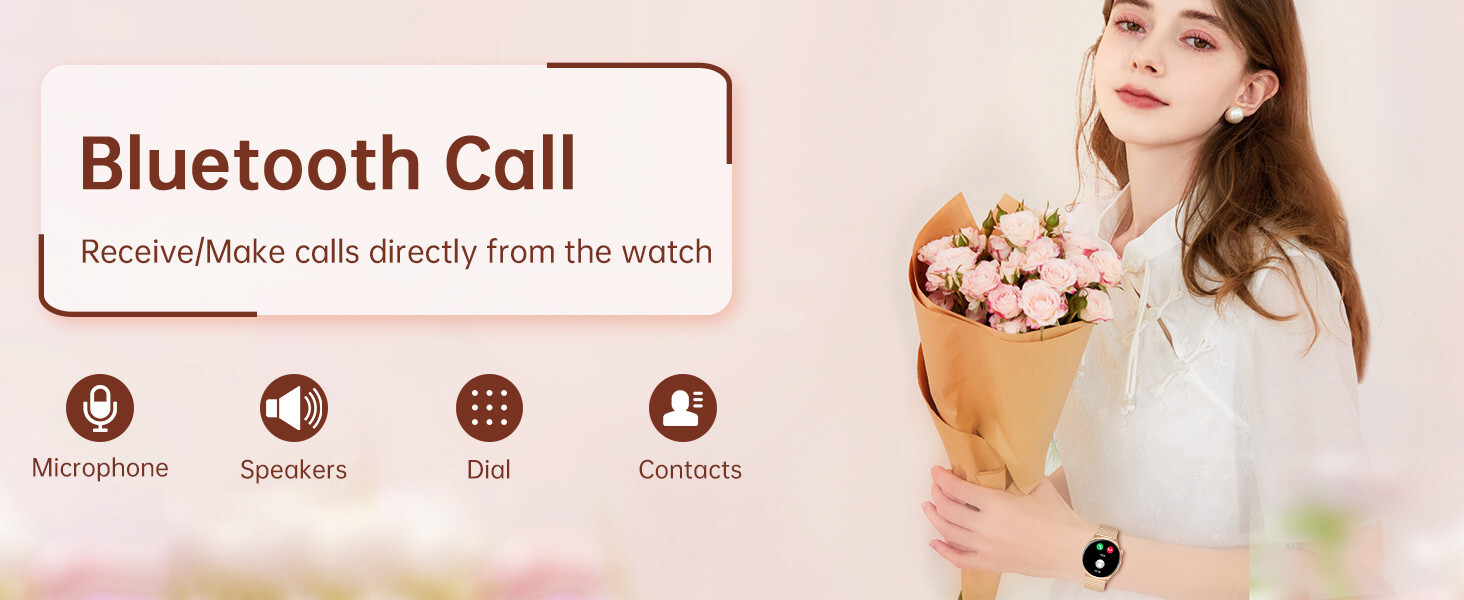 Smart Watch for Women (Answer/Make Calls), 1.43” AMOLED Always On Display