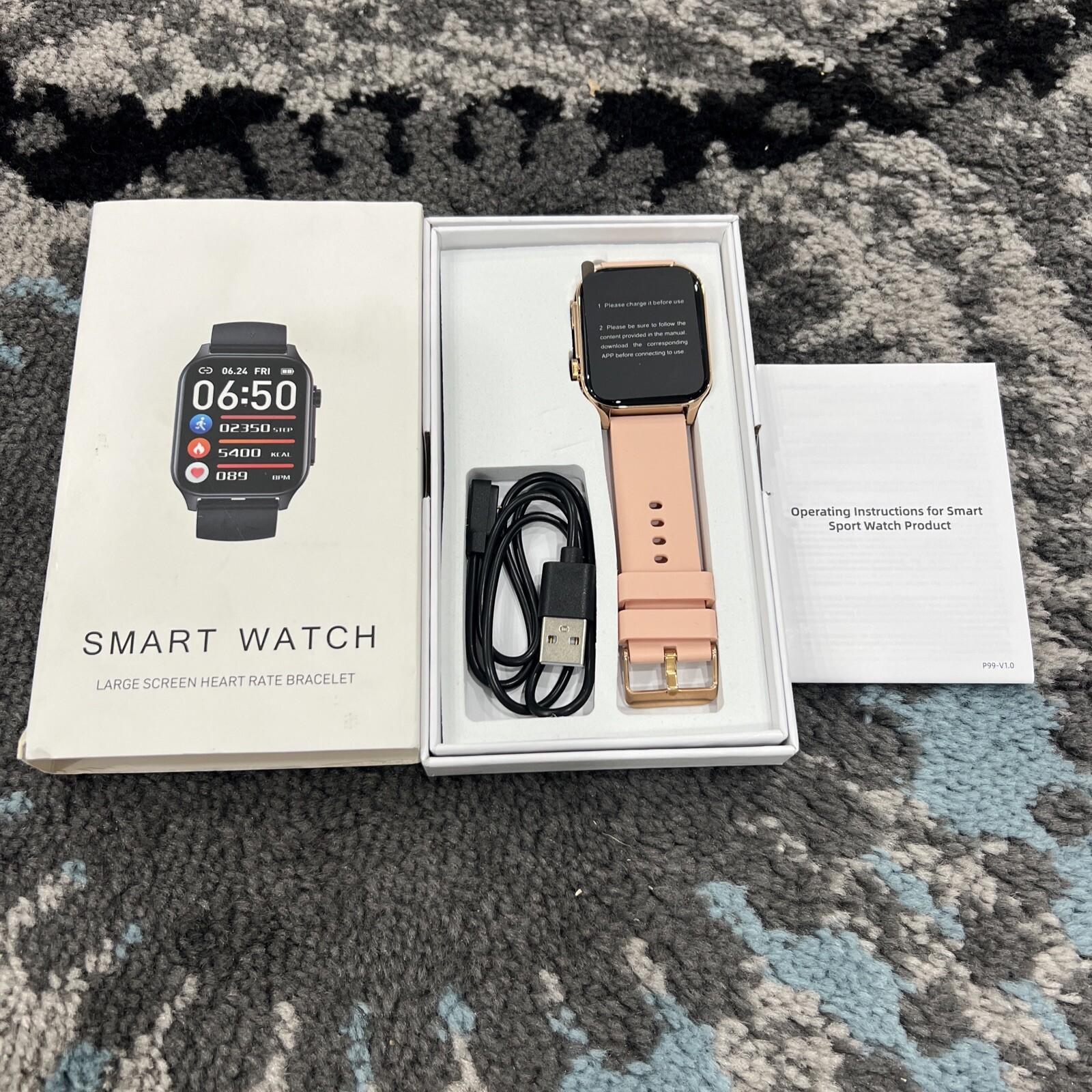 Smart Watch 1.91 Inch Color TFT-LDC Touch Screen. Waterproof -Android 5.0 And Up