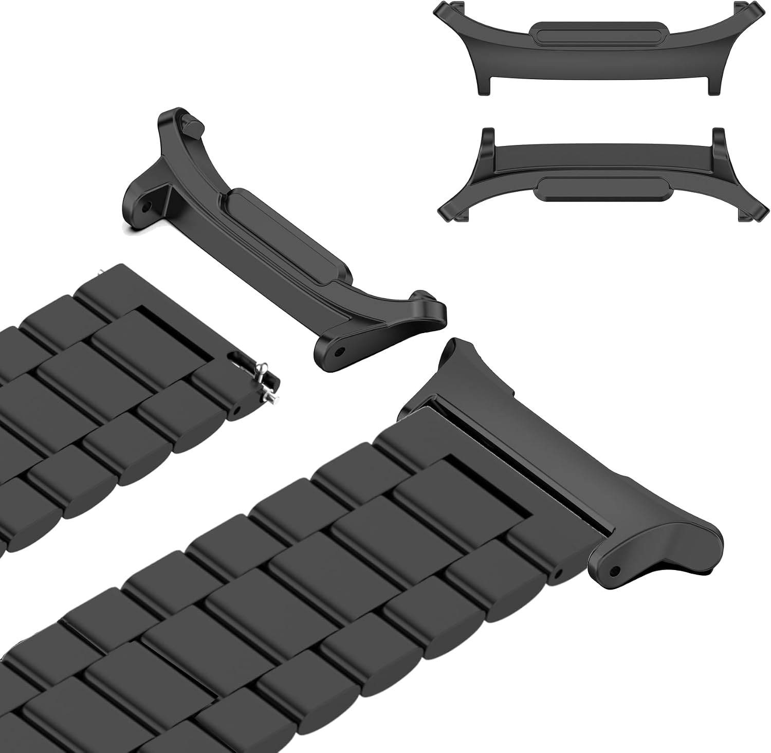 Case For Samsung Galaxy Watch Ultra 47mm, 2 Pairs Metal Adapter Band Accessories