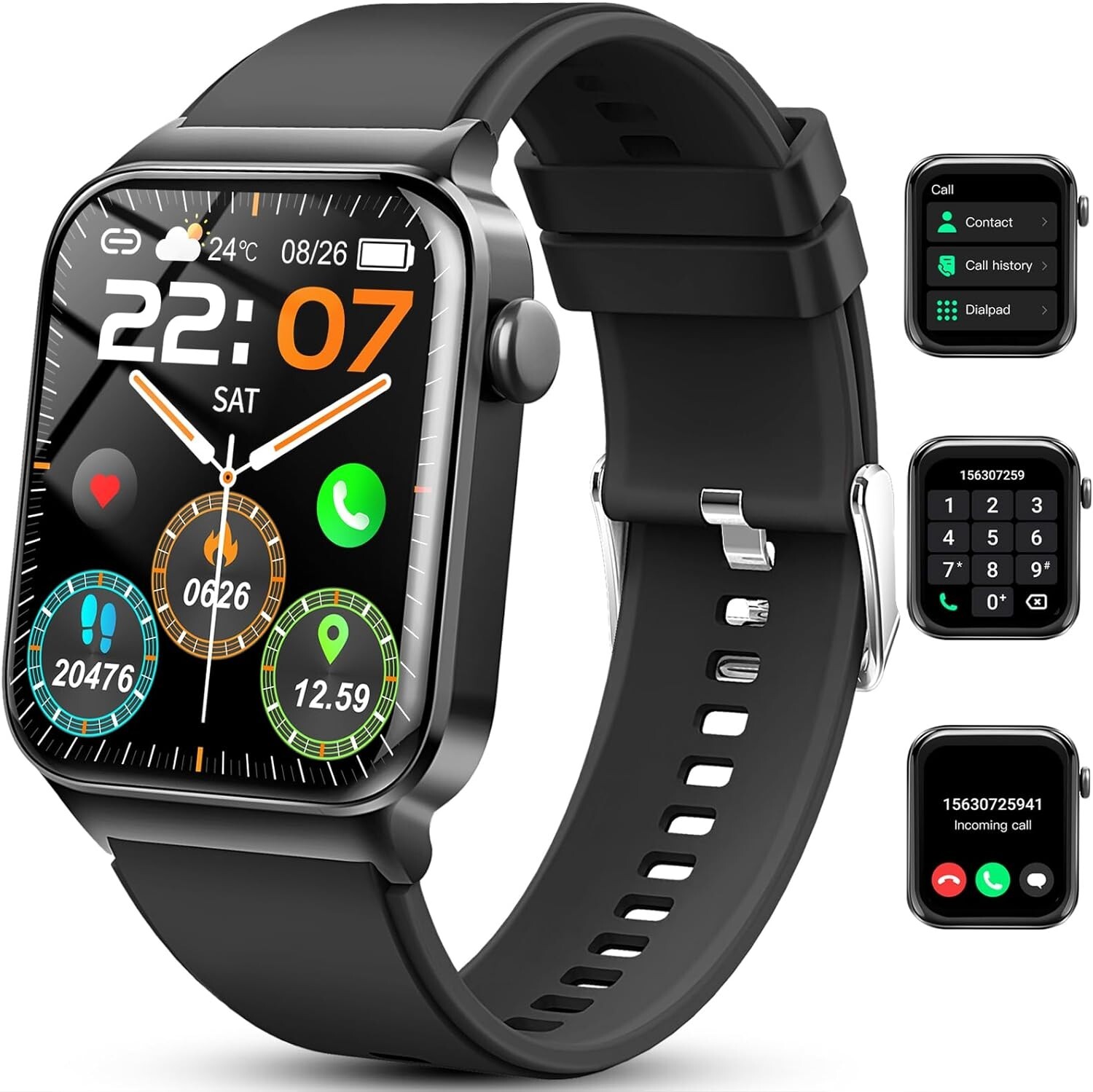 Women Men’s Smartwatch with Make/Answer Calls, 1.85″ Fitness Watch