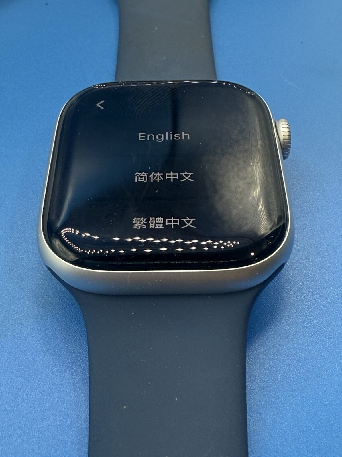 Apple Watch Series 10 GPS Cell 46mm Silver Case Denim Sport Band M/L MWY13LW/A