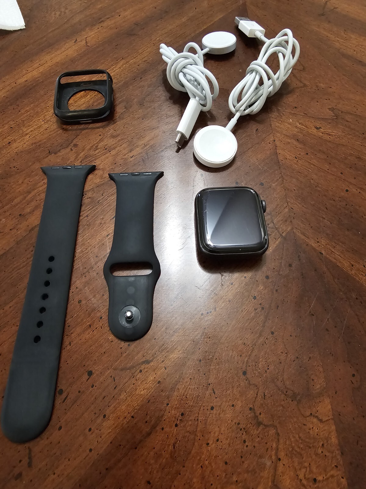 Apple Watch Series 6 40mm Space Gray Aluminum Case with Black Sport Band -…