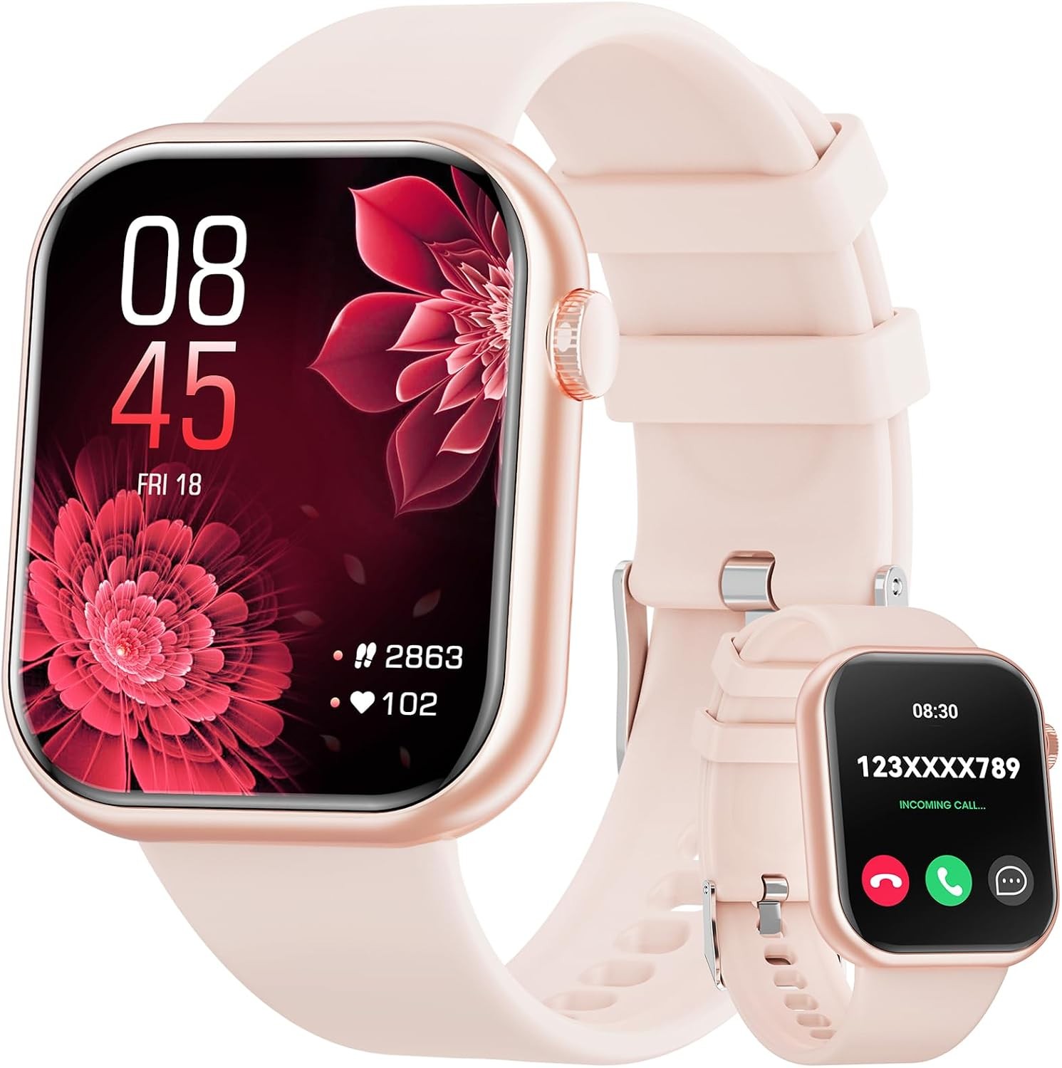Hwagol 1.85 Inch Voice Assistant Smart Watch Fitness