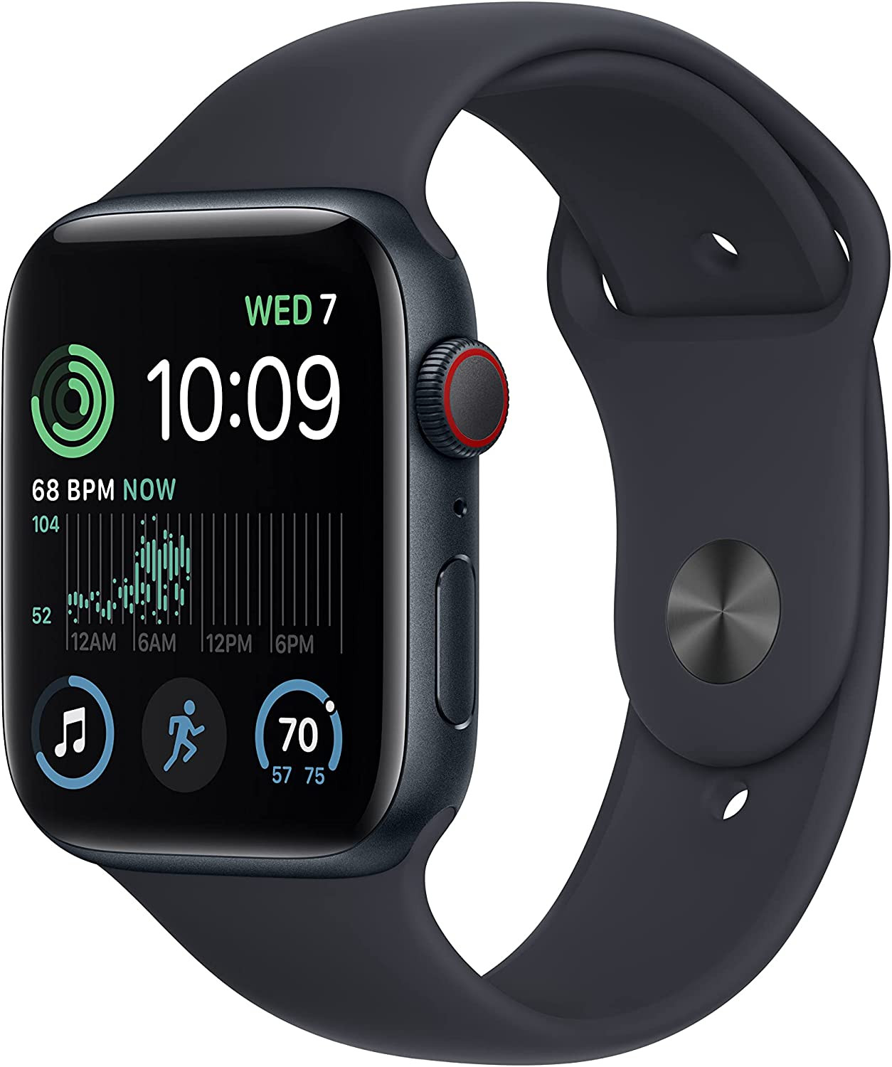 Apple Watch SE2 44MM GPS/LTE Midnight Case Midnight Band MNU03LL/A Good
