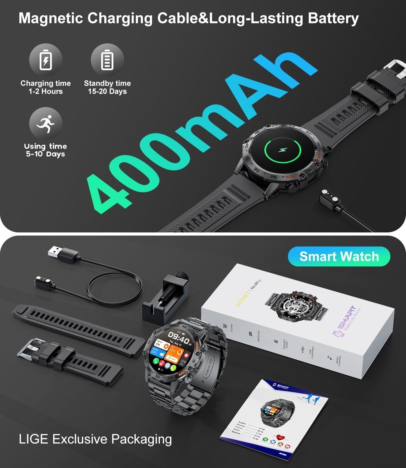 Njord Gear Military Smartwatch for Men