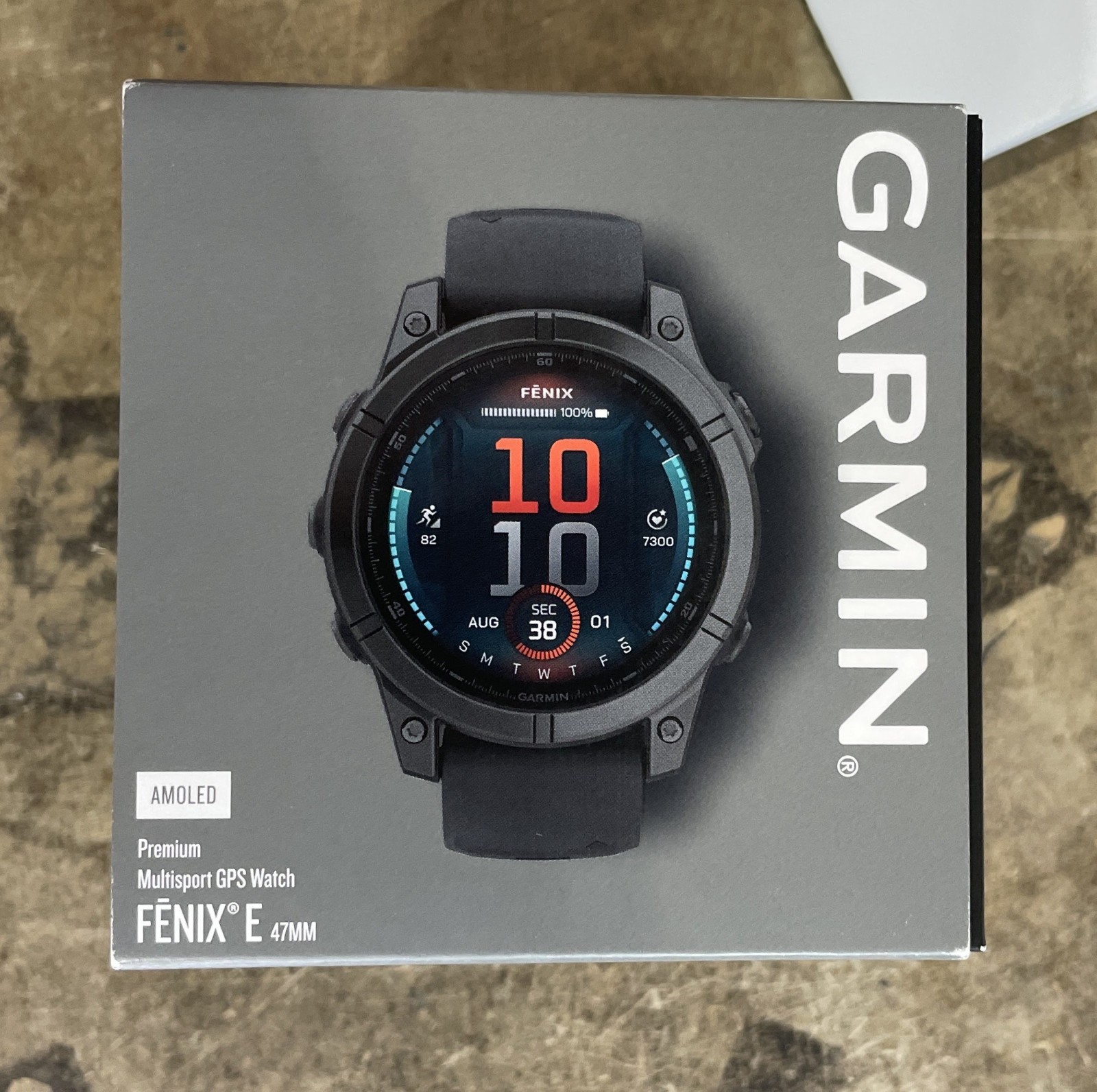 Garmin fēnix E – 47 mm, AMOLED, Slate Gray Steel GPS Smartwatch – 010-03025-01