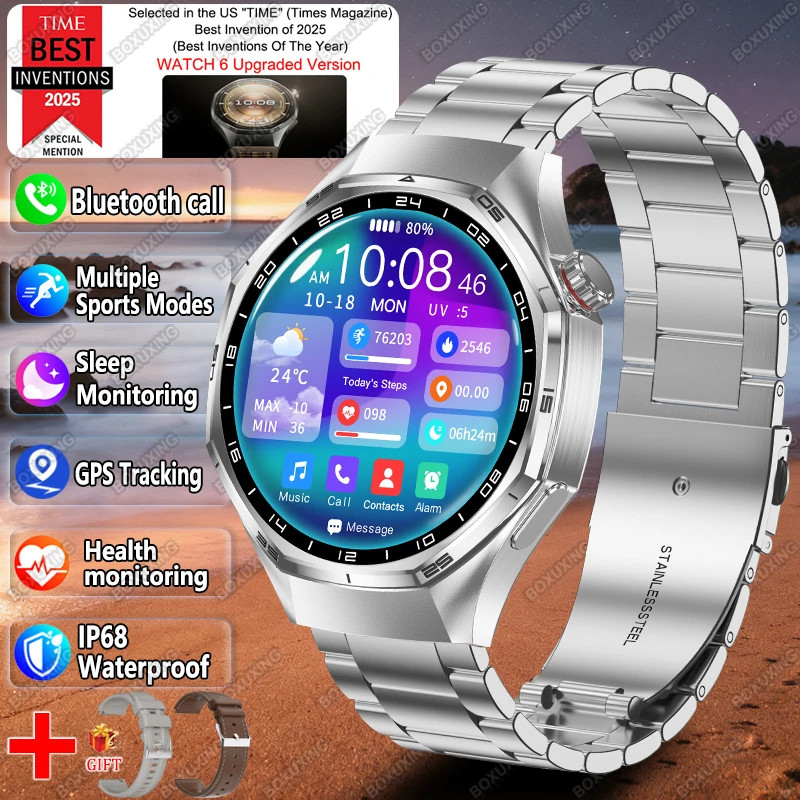 New Global Version Watch 6 Pro Smart Watch Men AMOLED Always Show Time GPS Track