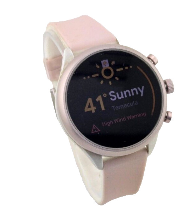 Fossil Sport 1322 Smartwatch DW9F1 41mm Silver with Pink Band WORKING