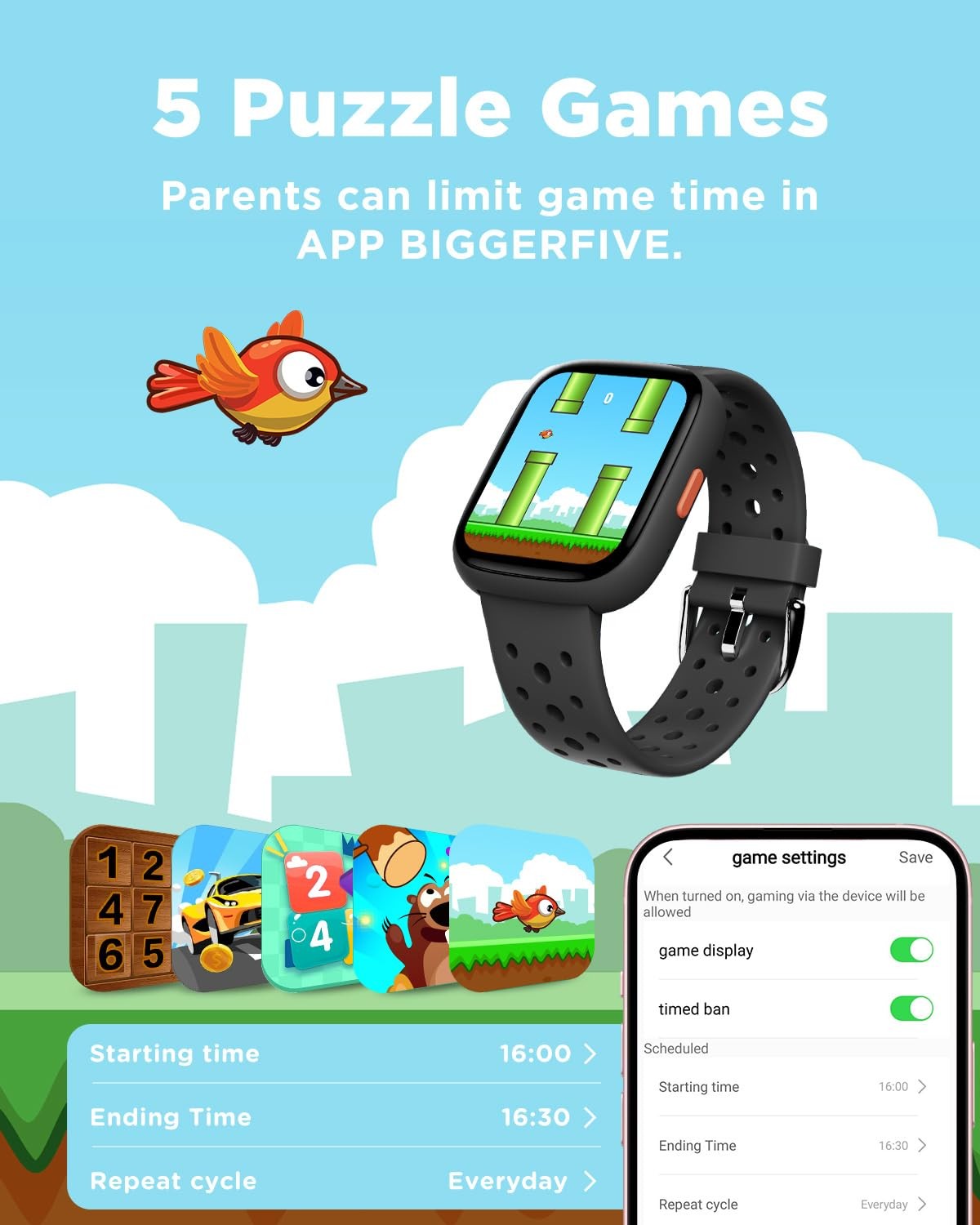 Smart Watch for Kids, 1.8″ Fitness Tracker Watch Pedometer, Heart Rate, Sleep…