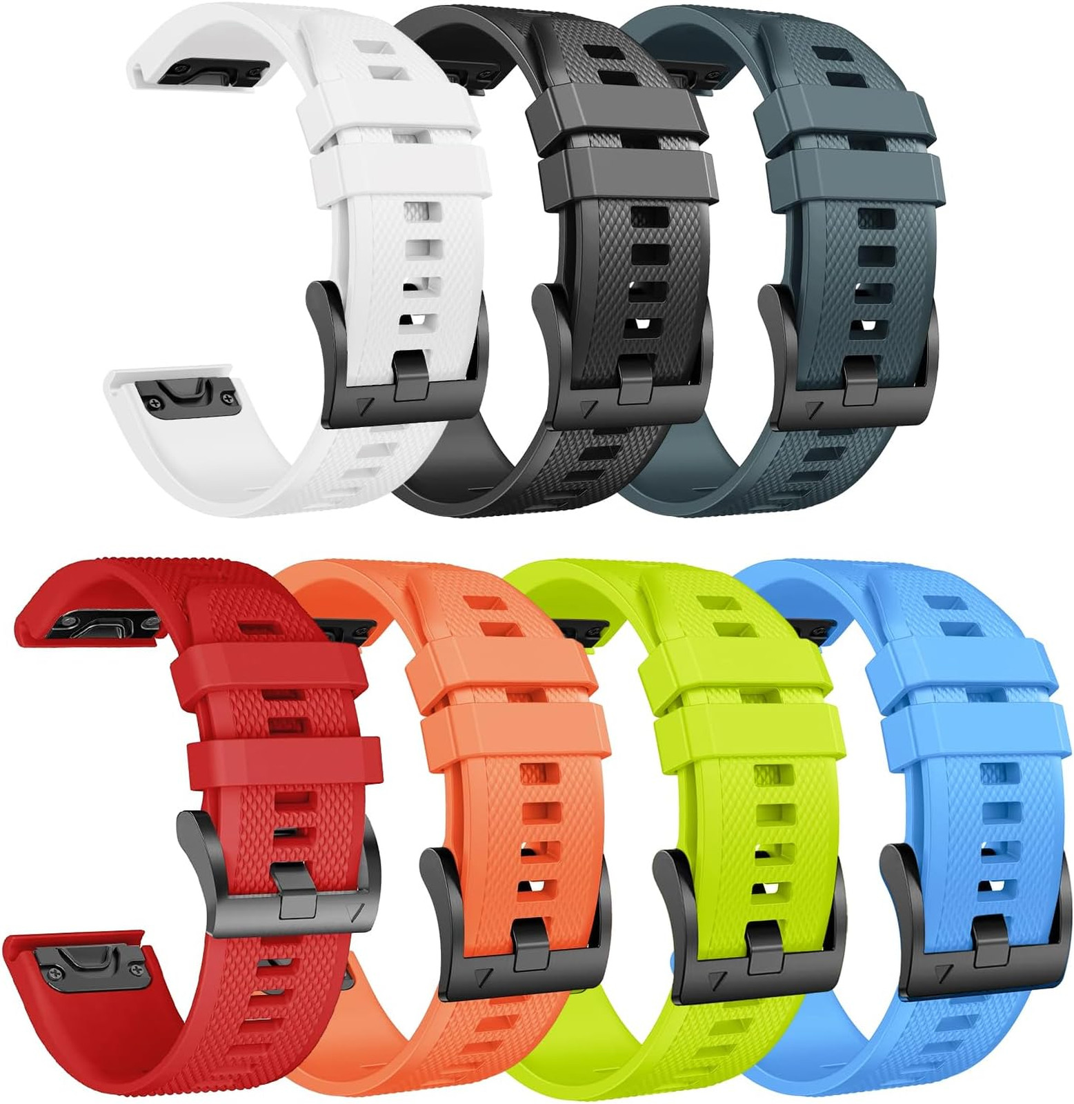 Smartwatch Band Silicone Compatible with Fenix 7X 6X 5X 8 51mm 26mm Quickfit