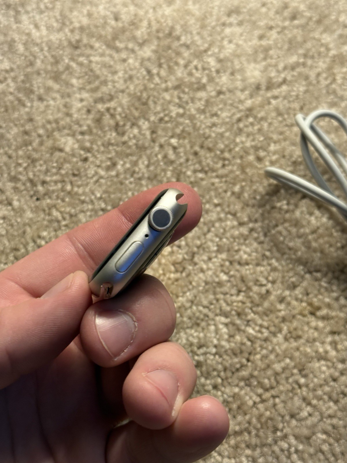 Apple Watch Series 7 41mm Aluminum Case with Sport Band – Starlight Working