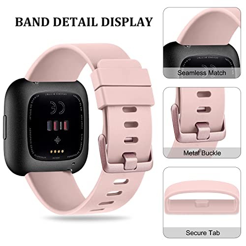Sport Silicone Strap Compatible with Fitbit Versa 2/Versa Lite/SE Soft Replaceme