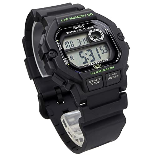 Casio Sports Gear Digital Men’s Watch 60-Lap Memory WS-1400H-1AV Black