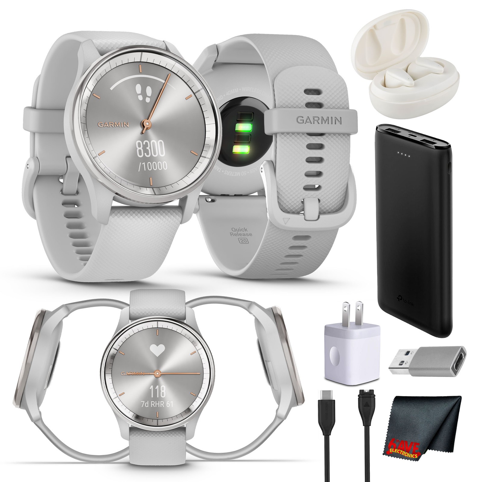 Garmin Vivomove Trend 40mm Hybrid Smartwatch – Mist Gray