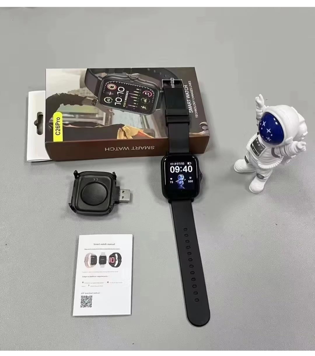 C26 PRO Smart Watch – Bluetooth – 1.44″ Touchscreen + FREE Gift!