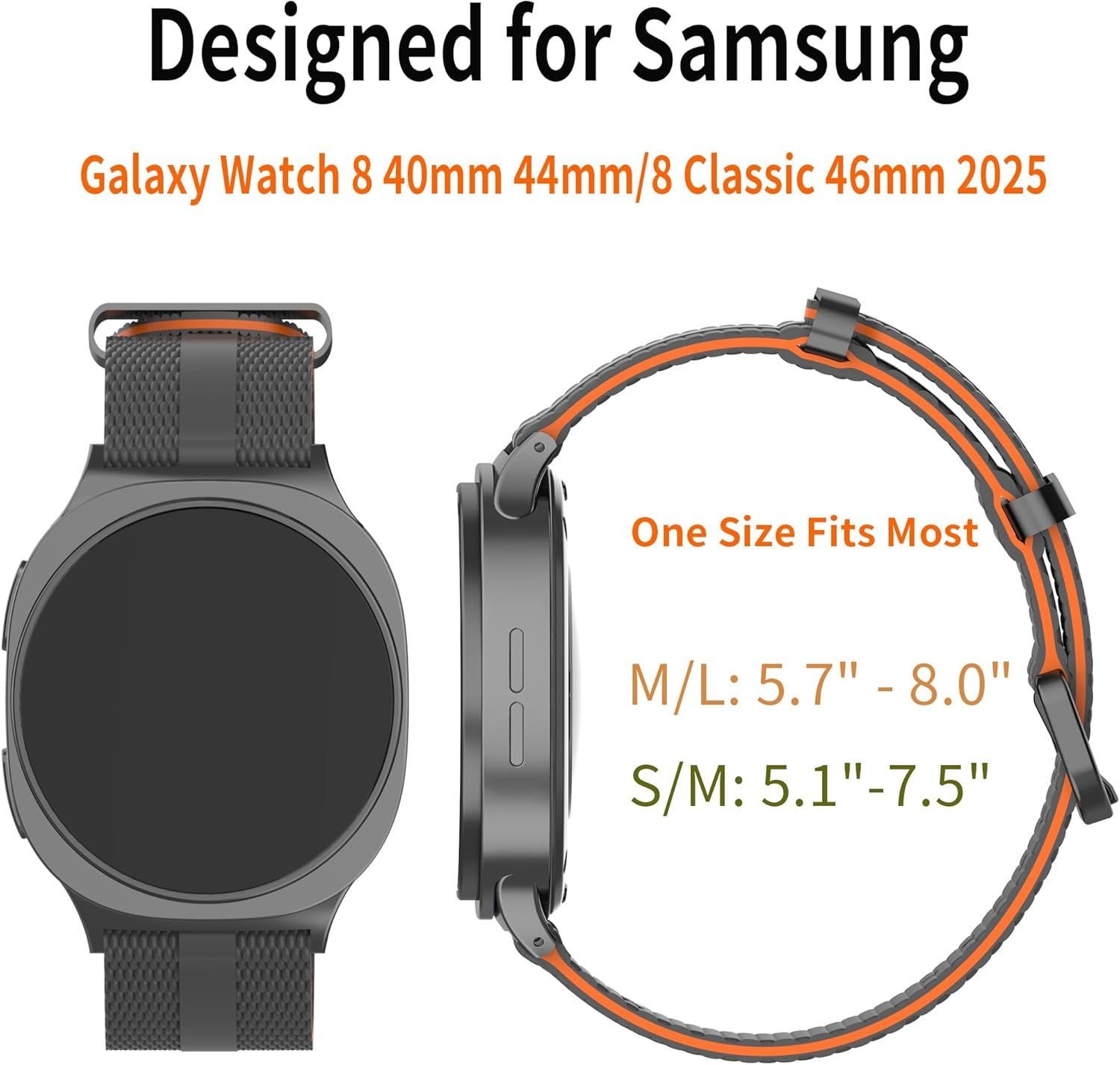 Comfortable Silicone Band for Samsung Galaxy Watch 8/8 Classic 40mm 44mm 46mm