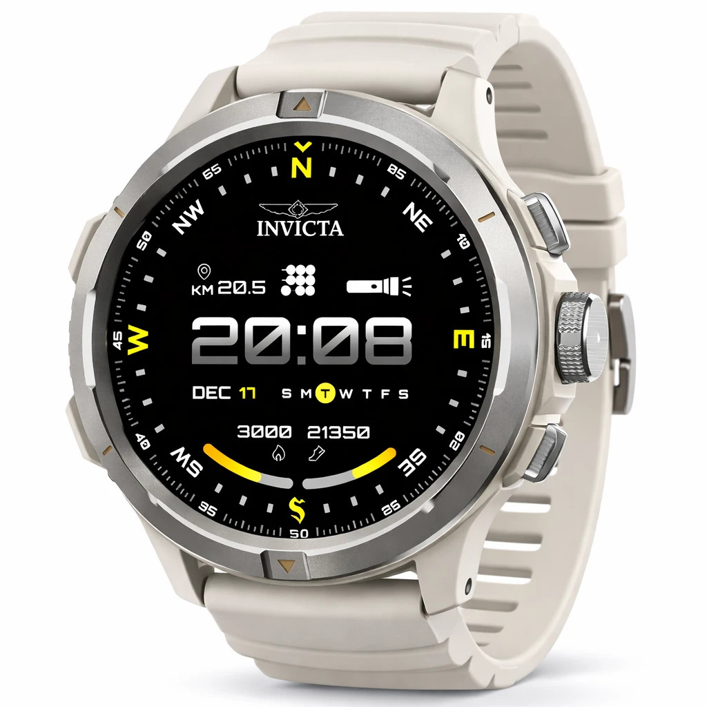 NEW Invicta ITECH-010 I-Tech Smartwatch – 54mm White AMOLED GPS – NIB