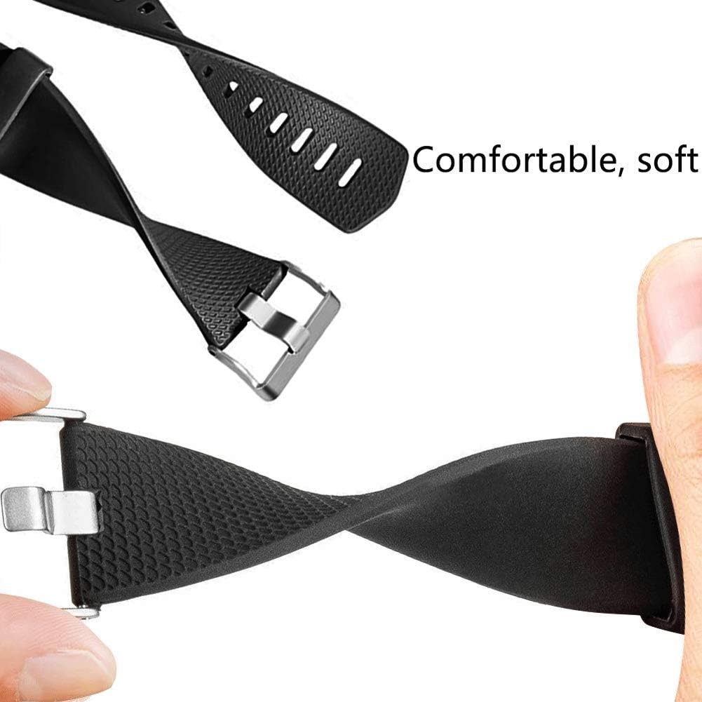 Silicone Strap Compatible with Fitbit Charge 2, Adjustable Classic Band