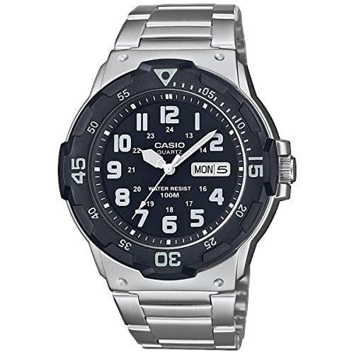 Casio Men’s Analog Watch MRW-200HD-1BV Black Dial Metal Band 10 ATM Date