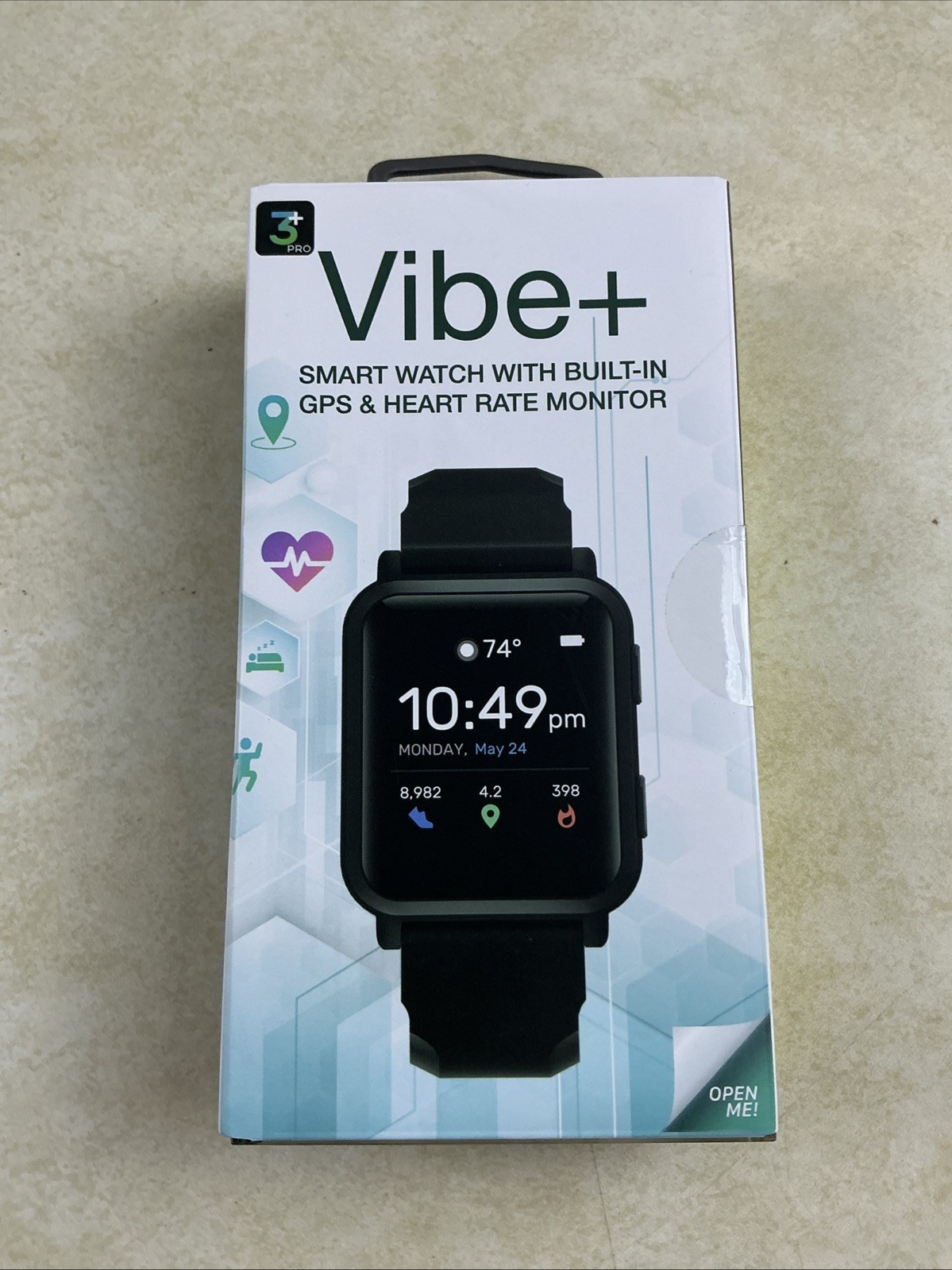 Vibe+ Gen 1 1.4″ Color Touchscreen Smartwatch, Bluetooth, 3 ATM