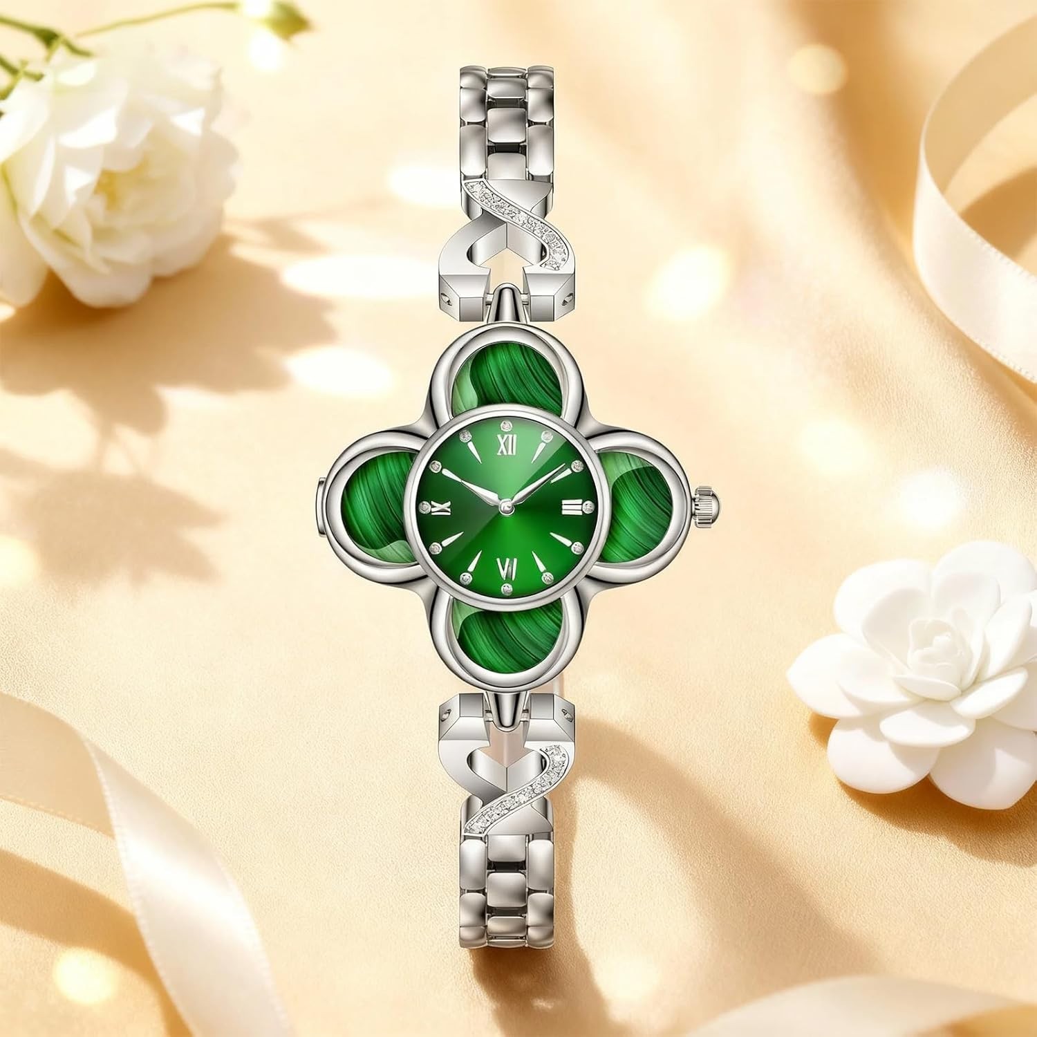 Energy Port Smart Bracelet with heart rate monitorGreen Lucky Clover Smart Brace